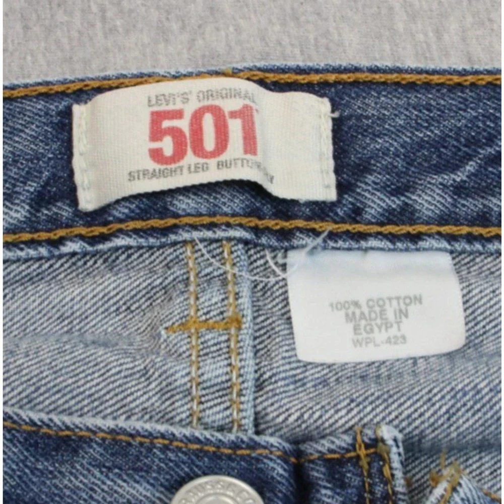Levis‎ 501 Jeans Mens 38 X 30 Blue 100% Cotton Straight Leg Button Fly